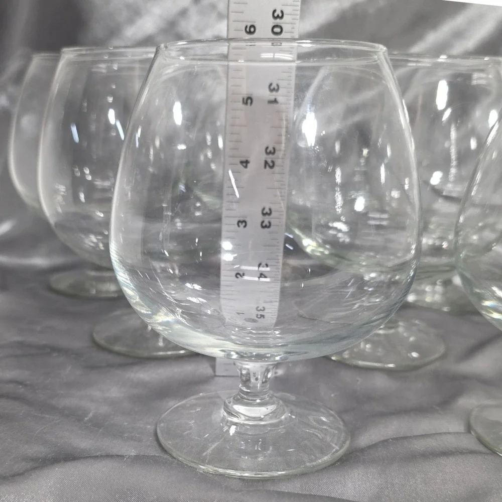 Set of 7 Clear Glass Brandy Snifters Cognac Balloon Glasses 5.25 Inch Barware